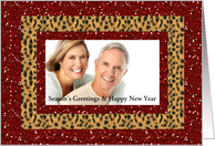 Season’s Greetings - Animal Print & Faux Glitter look card