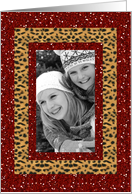 Christmas - Animal Print Frame - Photo card