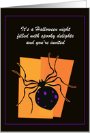 Halloween - Costume Party Invitation - Spider card