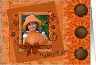 Thinking of you - Miss you - Fall theme - Photo Card