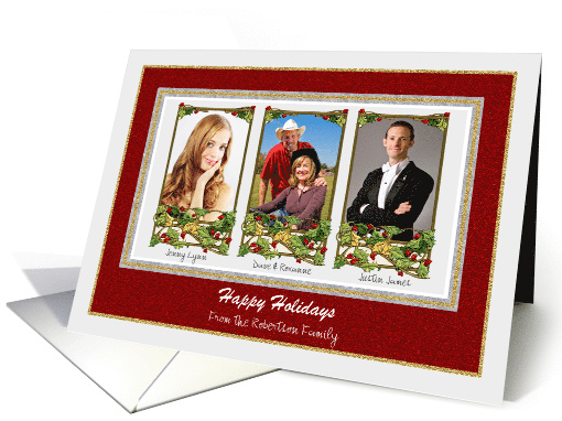 Christmas - Fancy Triple Frame Photo card (874785)