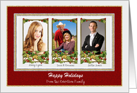Christmas - Fancy Triple Frame Photo Card