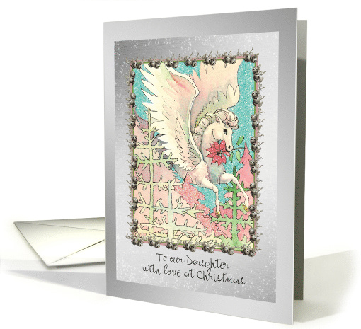 Christmas - Daughter - Magical Flying Fairytale Horse card (875924)