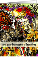 Granddaughter - A Thanksgiving Autumn Scene Collage card