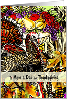 To both my Parents - A Thanksgiving Autumn Scene Collage card