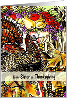 To my Sister - A Thanksgiving Autumn Scene Collage card