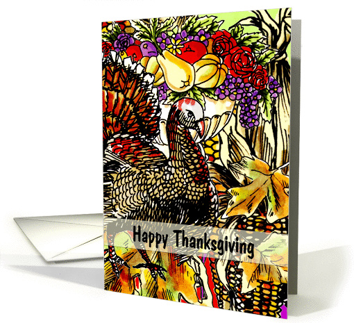 Happy Thanksgiving - An Autumn Scene Collage card (876793)