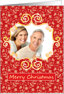 Christmas - Floral Photo Card