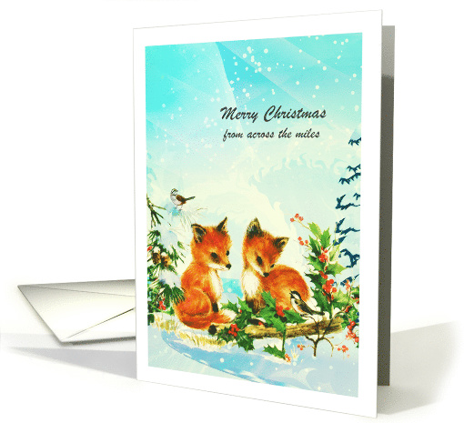 Christmas - From across the miles - Fox + Birds card (879578)
