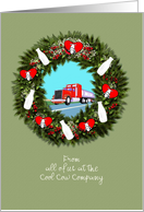 Business - Dairy - Milk Hauling Truck - Milk Bottle Wreath card