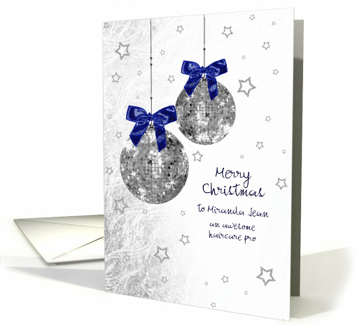 Christmas - Hair Stylist - Mirror look Ornaments card (881777)