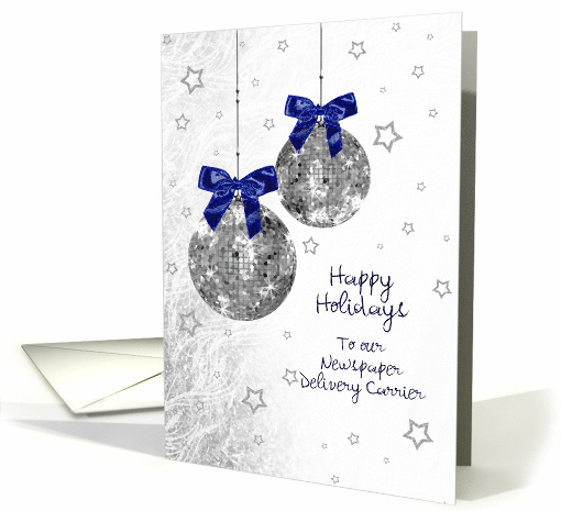 Christmas - Paper Delivery - Mirror look Ornaments card (881778)