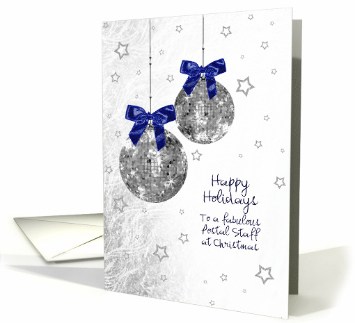 Christmas - Postal Worker - Mirror look Ornaments card (881780)