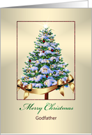 Christmas, Godfather, Festive Ornaments on Christmas Tree card