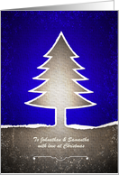 Christmas - Brother & Sister in law - Modern Tree - Blue card