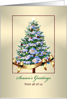 Season’s Greetings - Tree of Ornaments - From all of us card