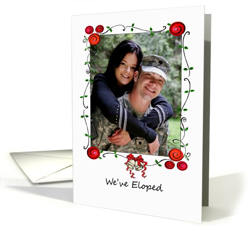 Elopement Announcement - Photo Card - Rose Frame card (912224)