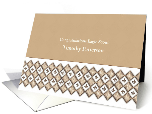 Congratulations Eagle Scout - Classic Neutral Colors - Patterns card