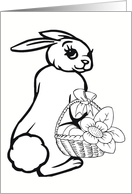 Frame-able Easter Bunny Coloring Book Page - Goddaughter card