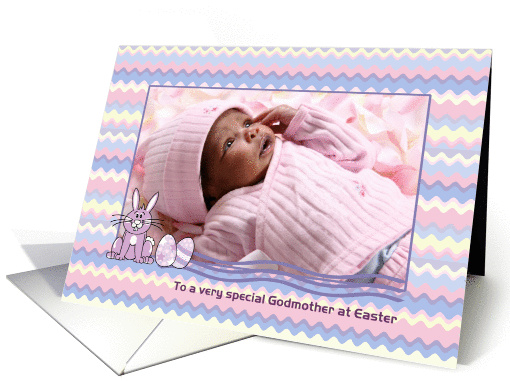 Godmother - Easter - Photo card - Bunny + Decorated Eggs card (916458)