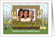 Easter Bunny Scene - to Anyone - Photo card