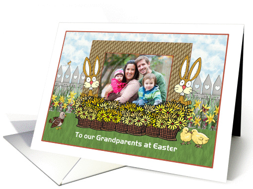 Grandparents - Easter Bunny Scene - Photo card (916526)