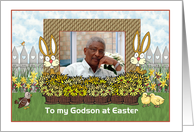 Godson - Easter Bunny Scene Photo card