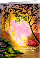 Fiancee on Mother’s Day - in the Forest Digital Light Painting card