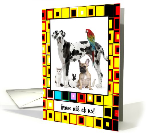 From all of us - Geometric Pattern Photo card (921302)