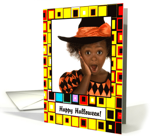 Halloween - Geometric Pattern Photo card (921308)