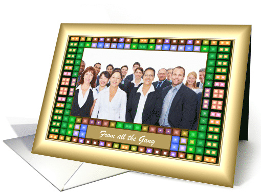 Business - Birthday from the gang - Geometric Photo card (921446)