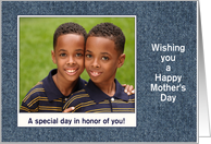 Mother’s Day - Denim look Photo Card