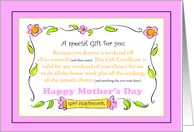 Mother’s Day - Gift Certificate in Pink card