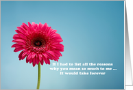 Mother’s Day - Pink Flower in the Sky card