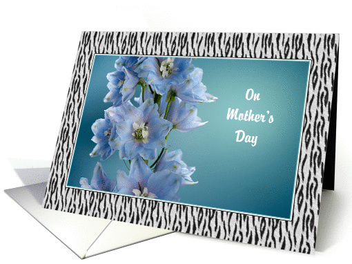 Mother's Day - Blue Flowers + Animal Print card (924018)