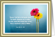 Mother’s Day - Framed Shasta Daisies in a Vase + Poem card