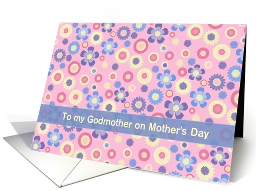 Mother's Day - Godmother - Pastel Flowers Galore card (924602)