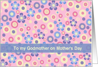 Mother’s Day - Godmother - Pastel Flowers Galore card