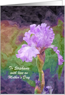 Mother’s Day - Bearded Iris - Oil Paintng card