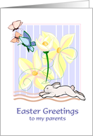 Easter - Parents - Bunny Scene card