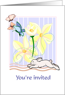 Easter - Egg Hunt - Invitation - Bunny Scene card