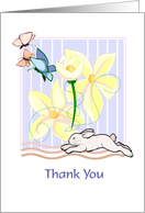 Thank You - Easter Gift - Bunny Scene card