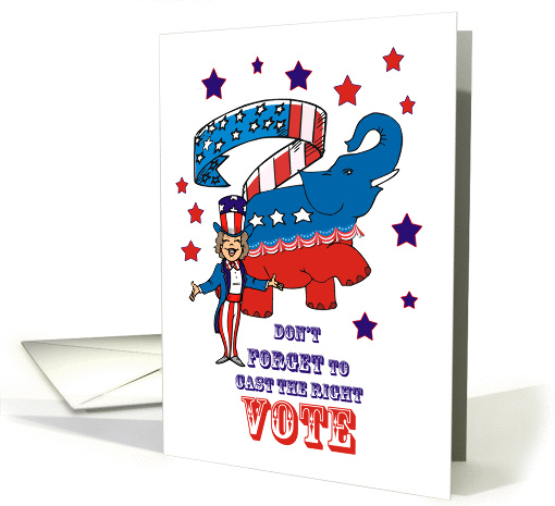 Elephants Vote Right - Republican Party - GOP card (949869)