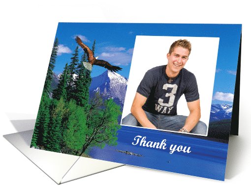 Thank you - Eagle in the Mountains Photo card (951329)