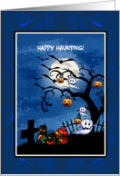 Halloween - Haunted Cemetery Scene card