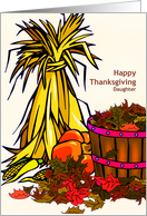 Thanksgiving - Daughter - Autumn Theme card