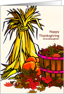 Thanksgiving - Granddaughter - Autumn Theme card