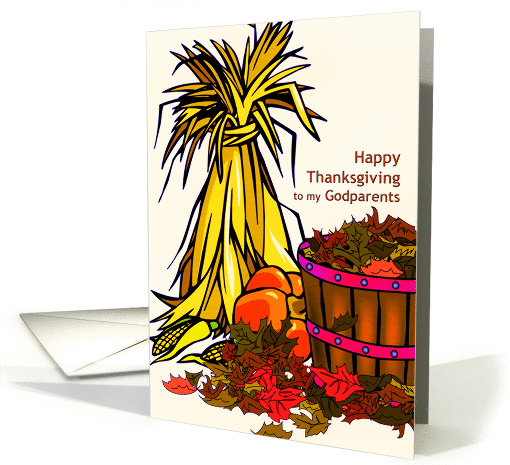 Thanksgiving - Godparents - Autumn Theme card (964919)