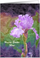 Easter - Mother - Bearded Iris - Oil Painting card