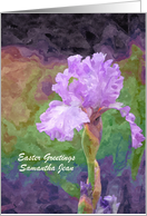 Easter - Friend - Bearded Iris - Oil Painting card